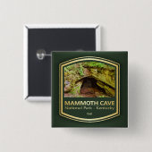 Badge Carré 5 Cm Mammoth Cave NP (PF1) (Devant & derrière)