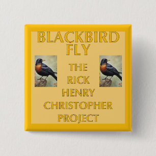 Badge Carré 5 Cm Manche photo Blackbird
