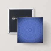 Badge Carré 5 Cm Mandala bleu (Devant & derrière)