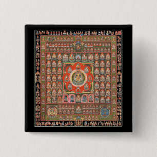 Badge Carré 5 Cm Mandala de Taizokai