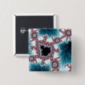 Badge Carré 5 Cm Mandelbrot 7 (Devant & derrière)