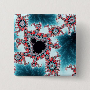 Badge Carré 5 Cm Mandelbrot 7