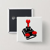 Badge Carré 5 Cm Manette de jeu (Devant & derrière)