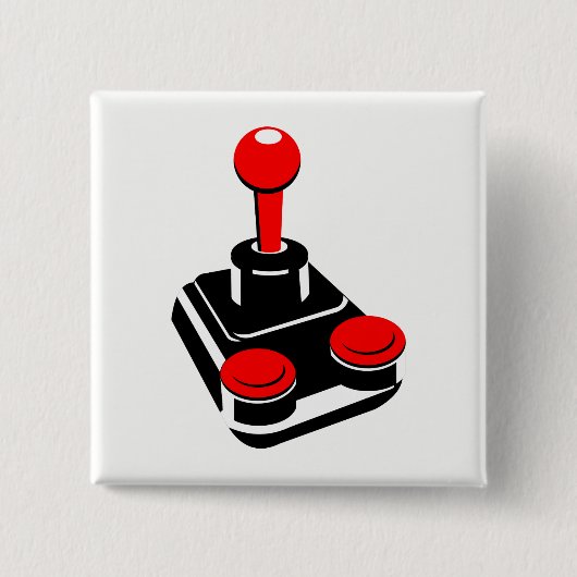 Badge Carré 5 Cm Manette de jeu (Devant)