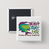 Badge Carré 5 Cm Mangez-juste moi (Devant & derrière)