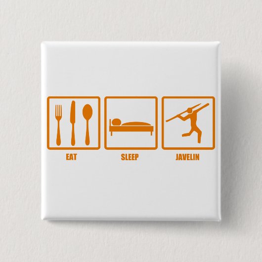 Badge Carré 5 Cm Mangez le javelot de sommeil (Devant)
