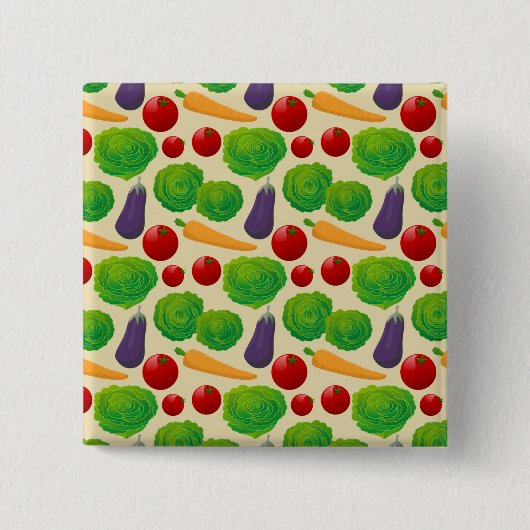 Badge Carré 5 Cm Mangez vos légumes (Devant)