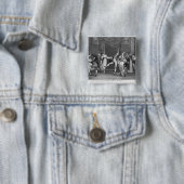 Badge Carré 5 Cm Manie de danse, 1809 (En situation)