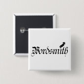 Badge Carré 5 Cm Manieur de mots (Devant & derrière)