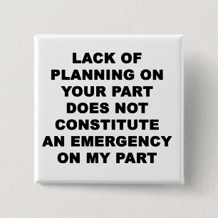 Badge Carré 5 Cm Manque de planification