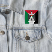 Badge Carré 5 Cm manteau de la Palestine des bras (En situation)
