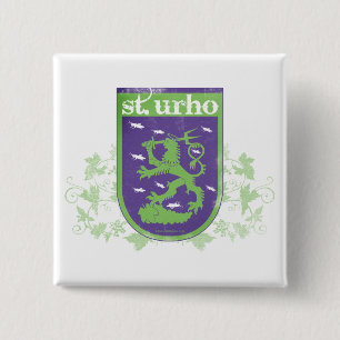 Badge Carré 5 Cm Manteau de St Urho des bras - bouton
