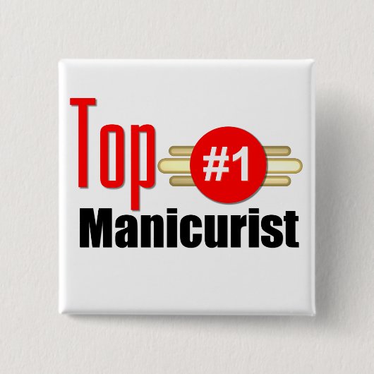 Badge Carré 5 Cm Manucure supérieur (Devant)