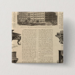 Badge Carré 5 Cm Manufacture de piano Steinway and Sons