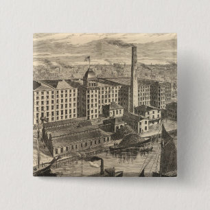 Badge Carré 5 Cm Manufacture du coton à bascule ONT de Clark