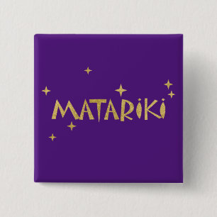 Badge Carré 5 Cm Maori de Nouvelle-Zélande - Matariki Stars 2