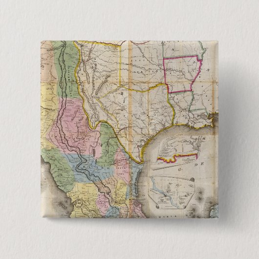Badge Carré 5 Cm Mapa de los Estados Unidos de Mejico (Devant)