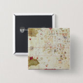 Badge Carré 5 Cm Mappa Mundi, 1502 (Devant & derrière)