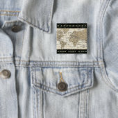 Badge Carré 5 Cm Mappemonde (En situation)