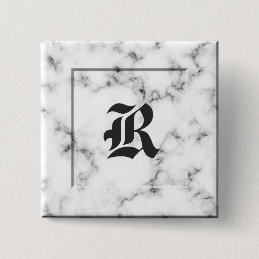 Badge Carré 5 Cm Marble monogram (Devant)