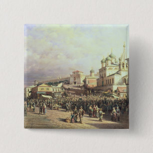 Badge Carré 5 Cm Marché dans Nishny, Novgorod, 1872