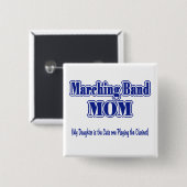 Badge Carré 5 Cm Marching Band Maman/ Clarinet (Devant & derrière)