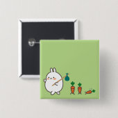 Badge Carré 5 Cm Marching Bunny (Devant & derrière)