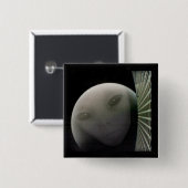 Badge Carré 5 Cm MarCO CubeSat Alien Mars Adieu (Devant & derrière)