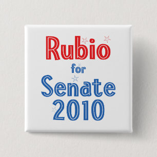 Badge Carré 5 Cm Marco Rubio pour la conception d'étoile du sénat