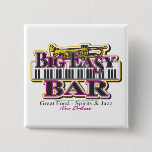 Badge Carré 5 Cm Mardi Gras de la Nouvelle-Orléans