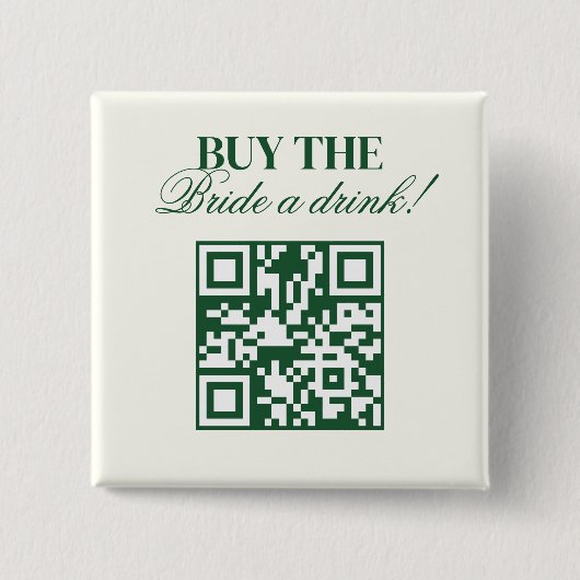 Badge Carré 5 Cm Margaritas & Mariage Acheter L'Épouse Un Verre (Devant)