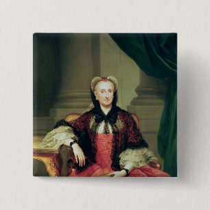 Badge Carré 5 Cm Maria Amalia de reine de la Saxe de l'Espagne