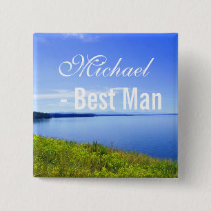 Badge Carré 5 Cm Mariage dans le parc national de Grand Teton meill
