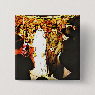 Badge Carré 5 Cm Mariage de Hassidic
