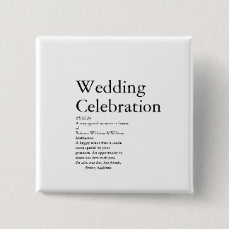 Badge Carré 5 Cm Mariage Définition