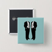 Badge Carré 5 Cm Mariage homosexuel (Devant & derrière)