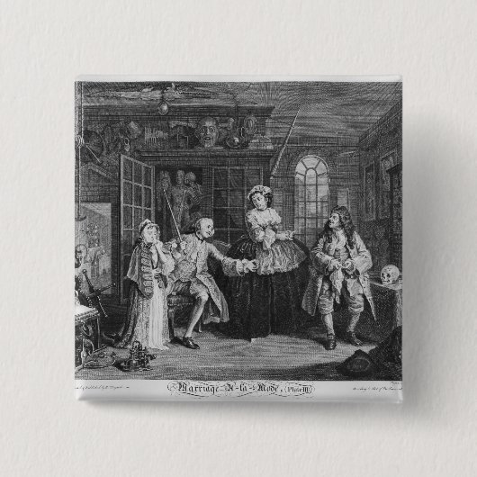 Badge Carré 5 Cm Mariage un mode de La (Devant)