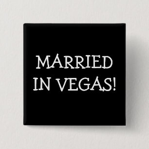 Badge Carré 5 Cm Marié à Vegas
