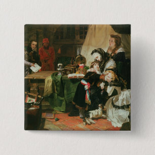 Badge Carré 5 Cm Marie Antoinette et ses enfants