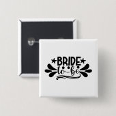 Badge Carré 5 Cm Mariée à être (Devant & derrière)