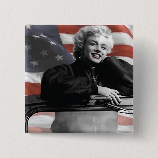 Badge Carré 5 Cm Marilyn (Devant)