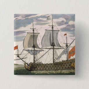 Badge Carré 5 Cm Marine britannique : un bateau de premier ordre