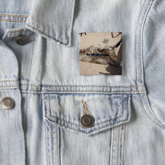 Badge Carré 5 Cm Marines (En situation)