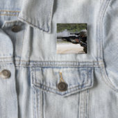 Badge Carré 5 Cm Marines tirant des fusils de chasse (En situation)