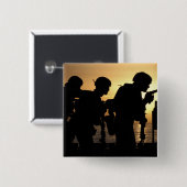 Badge Carré 5 Cm Marines tire des pistolets de 9mm (Devant & derrière)