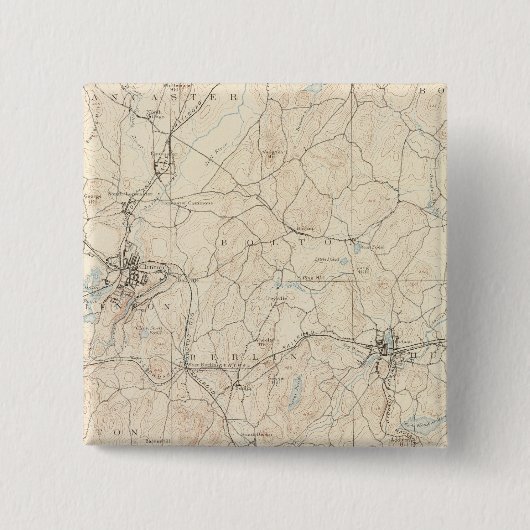 Badge Carré 5 Cm Marlboro, Massachusetts (Devant)