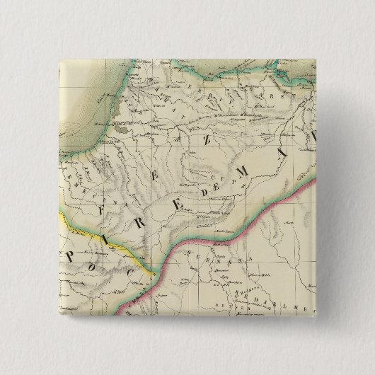 Badge Carré 5 Cm Maroc, Afrique (Devant)