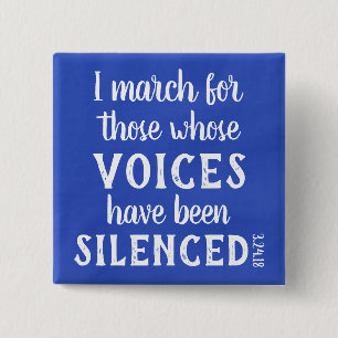 Badge Carré 5 Cm Mars : Je marche… goupille