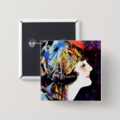 Badge Carré 5 Cm Martha Mansfield (Devant & derrière)