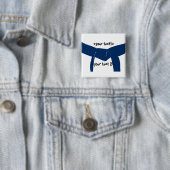 Badge Carré 5 Cm Martial Arts Dark Blue Belt (En situation)